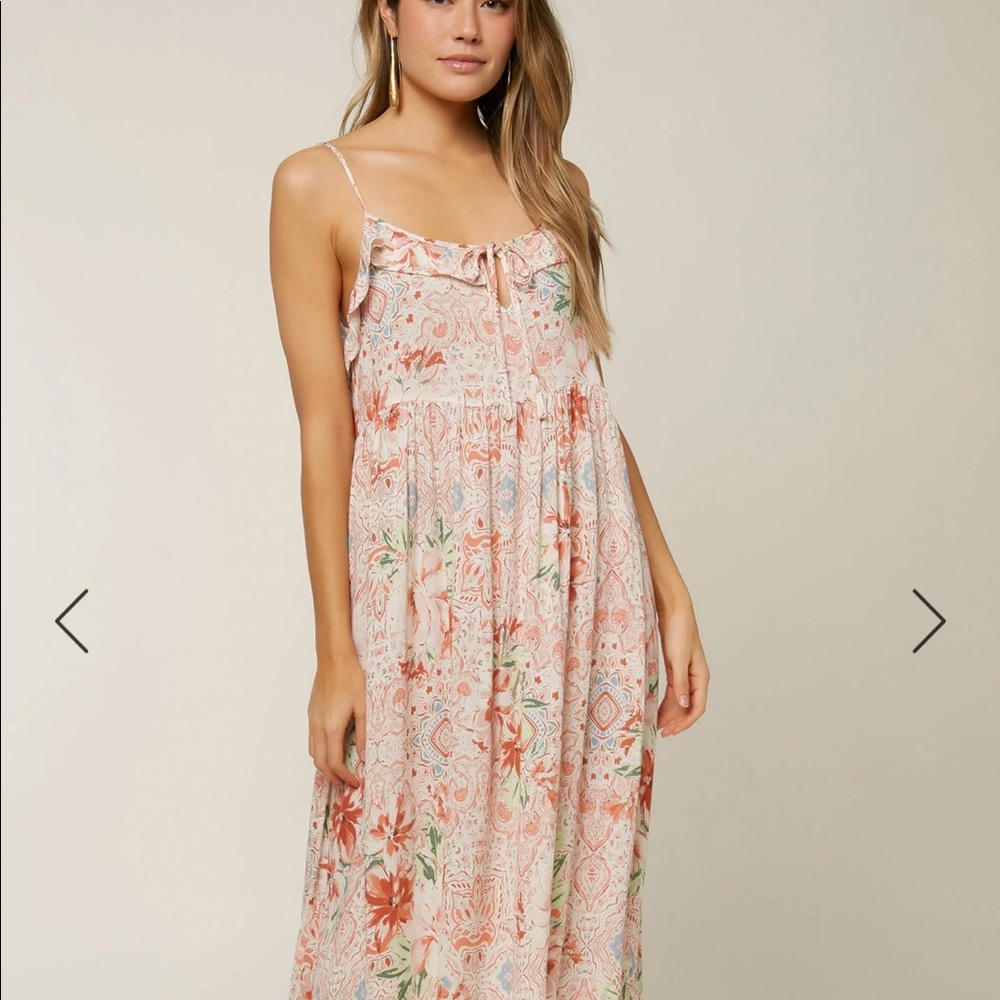 O'Neill Womens Gardenia Midi Dress Multi S New